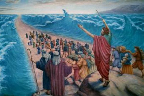 Moses Leads the Israelites to Freedom through the Splitting of the Red Sea